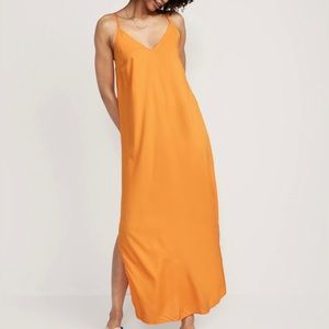 Old navy tie-back maxi slip dress